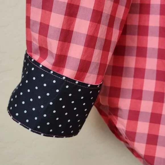 Paul Smith Button Up Red Gingham Plaid Shirt - Picture 10 of 16